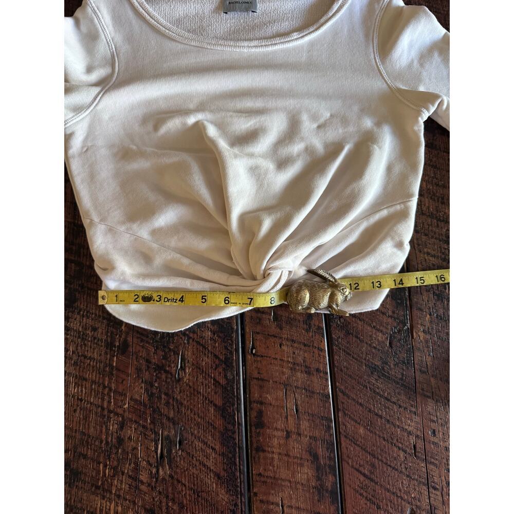 RACHEL COMEY Medium Argent Knotted Cropped long sleeve Cream/Oatmeal Sweatshirt - Picture 12 of 16